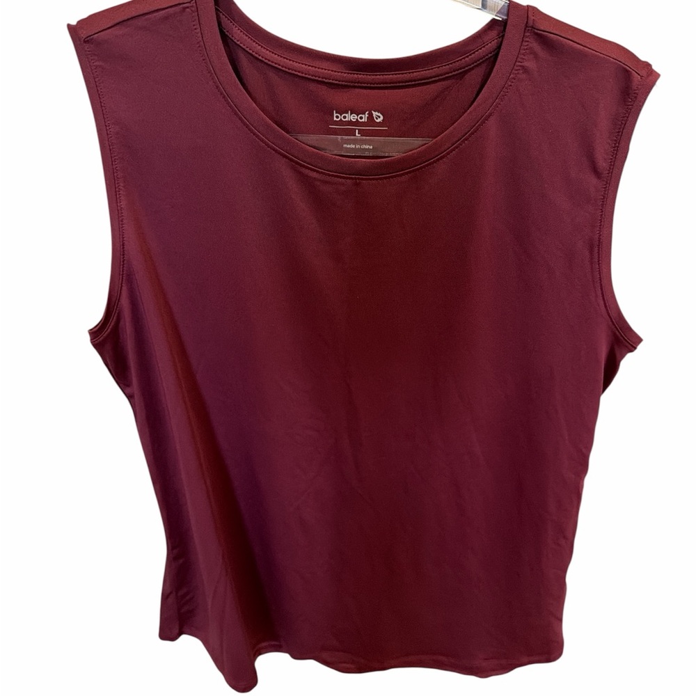 Baleaf Women's Sleeveless Crew Tank Top - Burgundy Wine